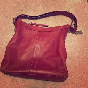 Leather coach bag